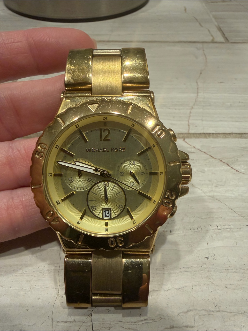Michael Kors Gold-Tone Women's Chronograph Bracelet Watch